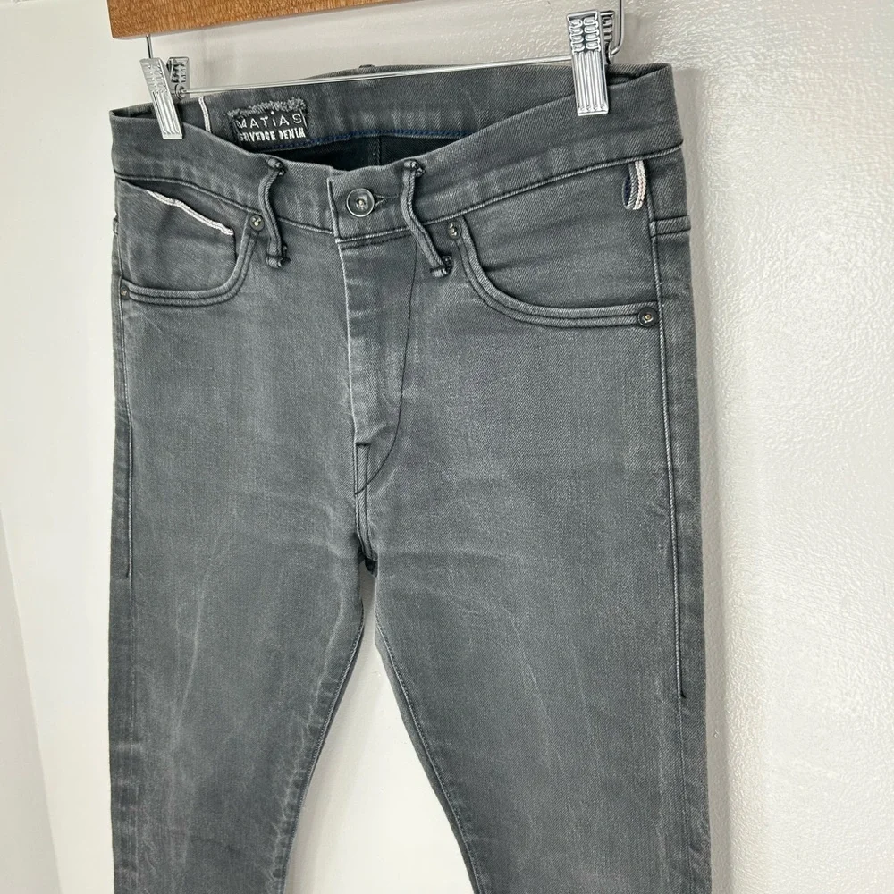 Matias Sol Jeans Gray Faded Denim Size 30x26.5 Selvedge Made‎ In USA Pants